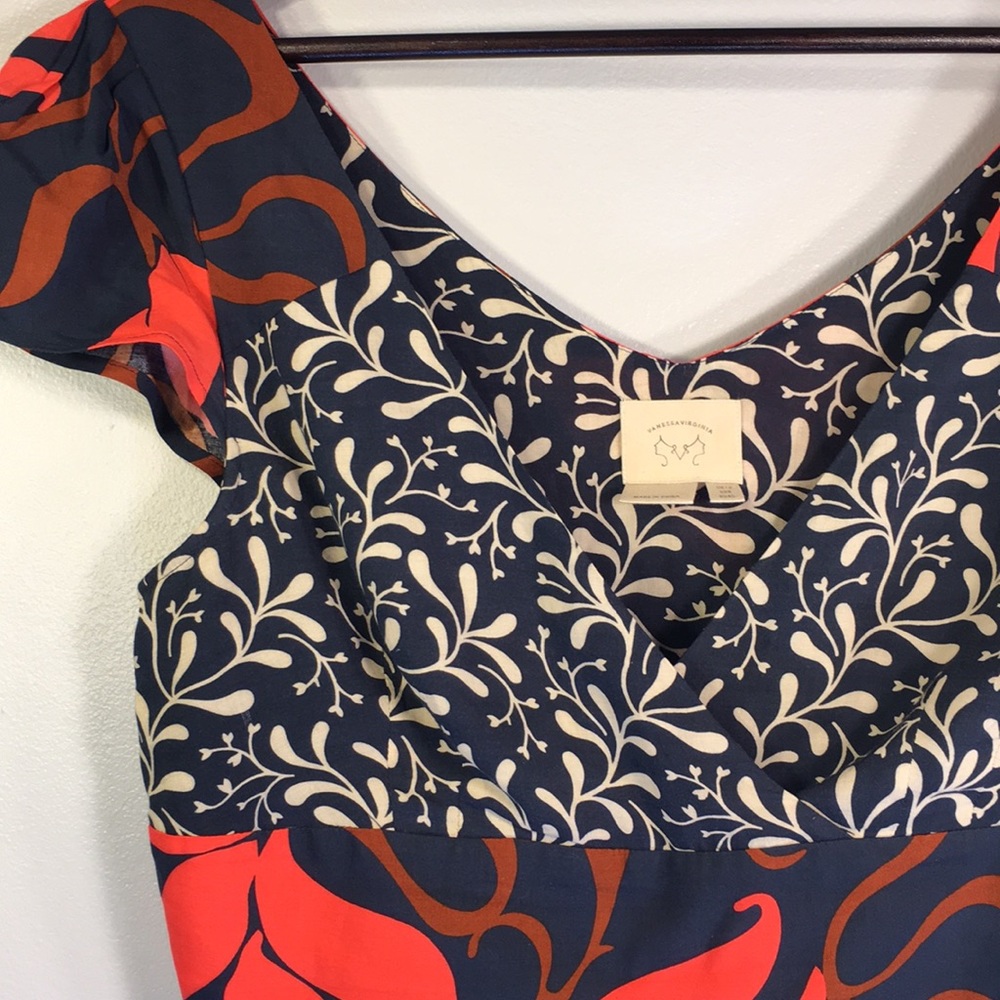 Anthropologie Vanessa Virginia Cap Sleeve Blouse